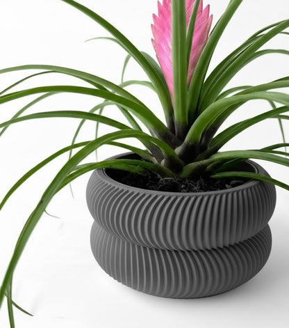 Avex Pflanztopf – Skulpturaler 3D-Pflanztopf mit organischer Doppelwellenform