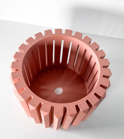 Eren Pflanztopf – Charakterstarker 3D-Orchideentopf mit kantigem Relief und Belüftungssystem