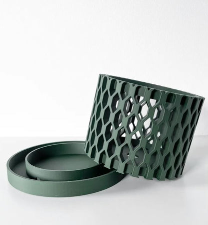 Erna Pflanztopf – Offener 3D-Orchideentopf mit Wabenstruktur und effektiver Belüftung