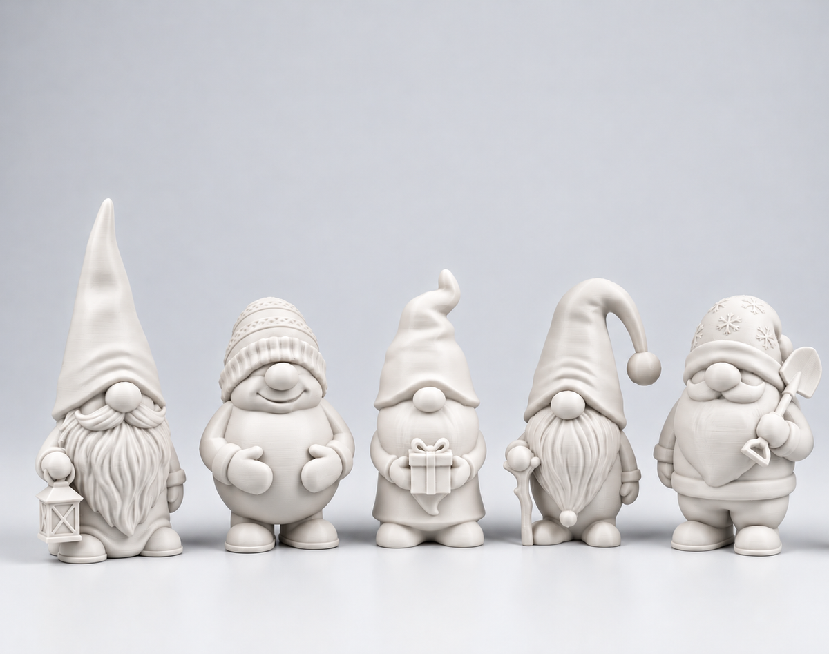 Weihnachtswichtel 5er-Set – Weiß, Rot oder gemischt