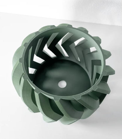 Garni Pflanztopf – Dynamischer 3D-Orchideentopf mit markanter Chevron-Struktur und Belüftungssystem