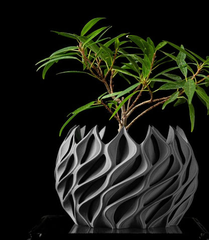 Gedrehter – Der skulpturale 3D-Pflanztopf in Bewegung