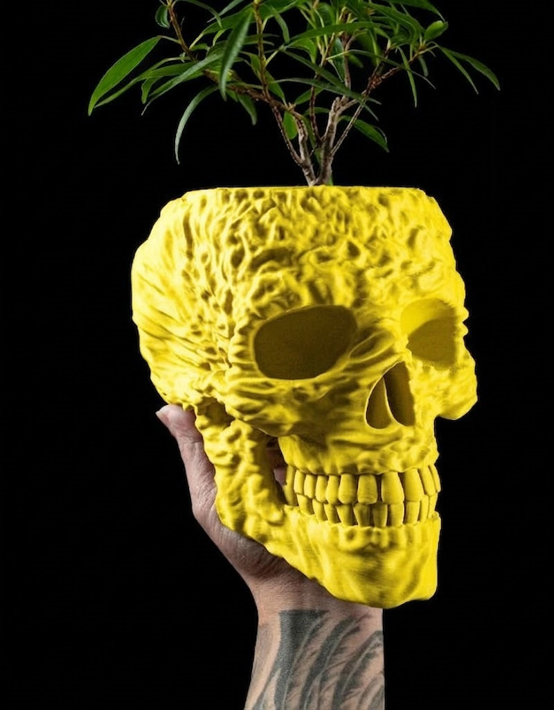 Totenkopf Pflanztopf – Makaber schön in 3D