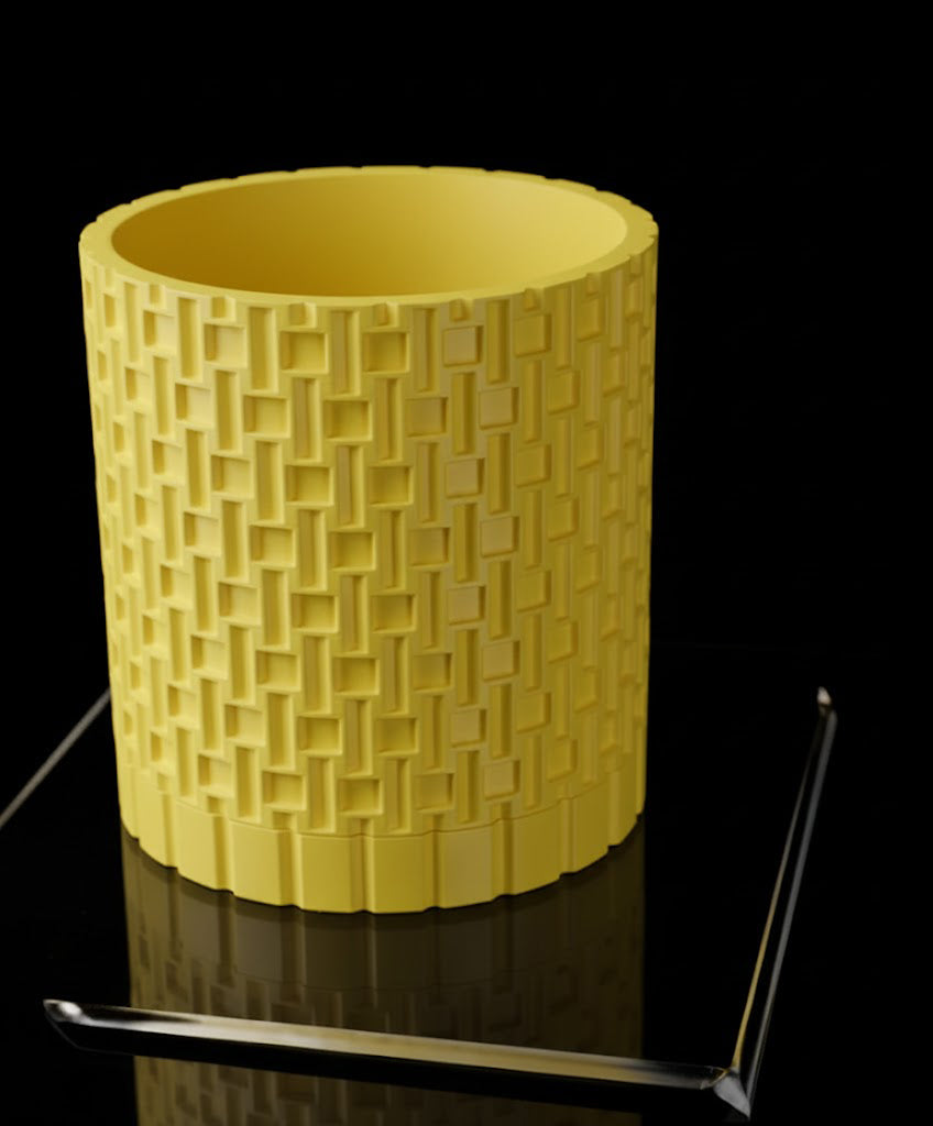 Fliesenpflanztopf – Geometrische Eleganz in 3D-Form