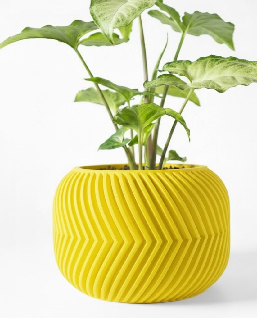 Der Ervon – 3D-Pflanztopf mit V-Rippen-Dynamik