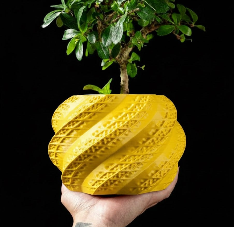 3D Pflanztopf „Muschel“ – Skulpturale Eleganz in Spiralform