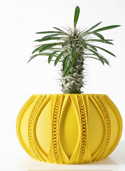 Ryne – 3D-Pflanztopf mit ornamentaler Rillen-Geometrie