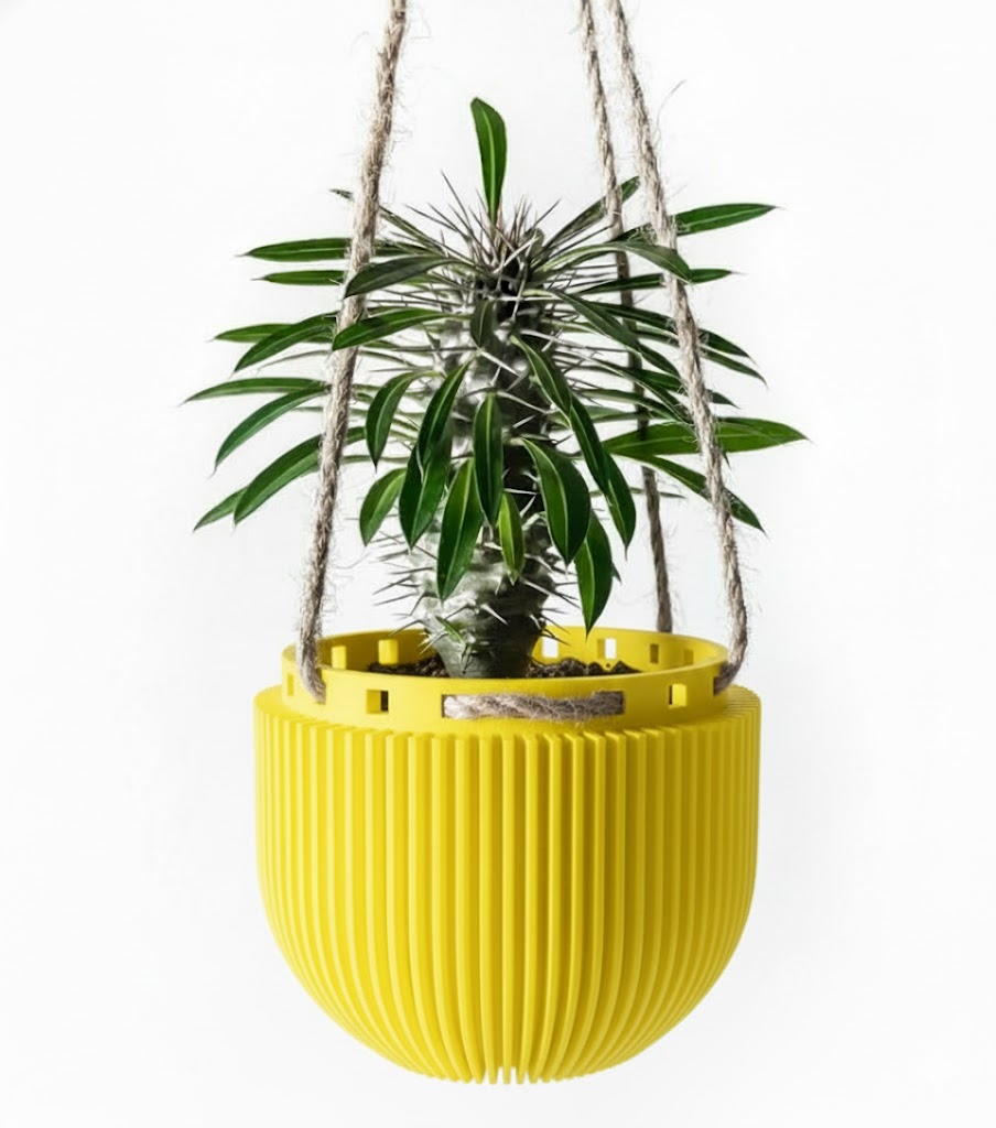 Der Jani – Skulpturaler 3D-Hängepflanztopf für schwebende Urban-Jungle-Looks