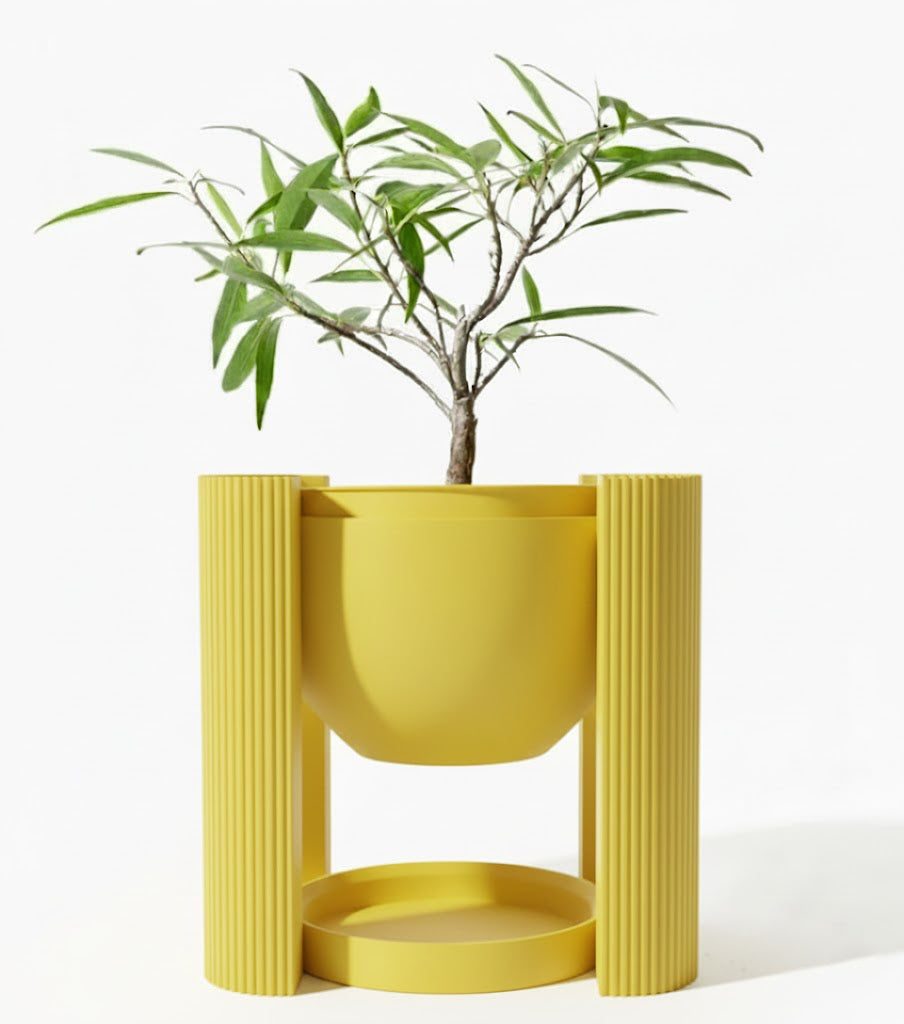 Der Avor – Minimalistischer 3D-Pflanztopf mit architektonischem Sockel