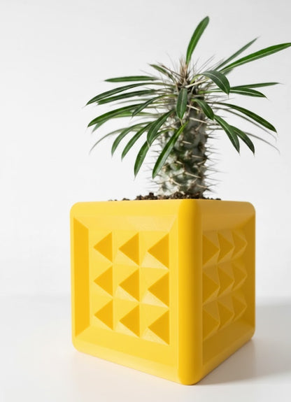 3D Pflanztopf „Novo“ – Geometrie in kubischer Klarheit