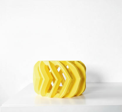 Garni Pflanztopf – Dynamischer 3D-Orchideentopf mit markanter Chevron-Struktur und Belüftungssystem