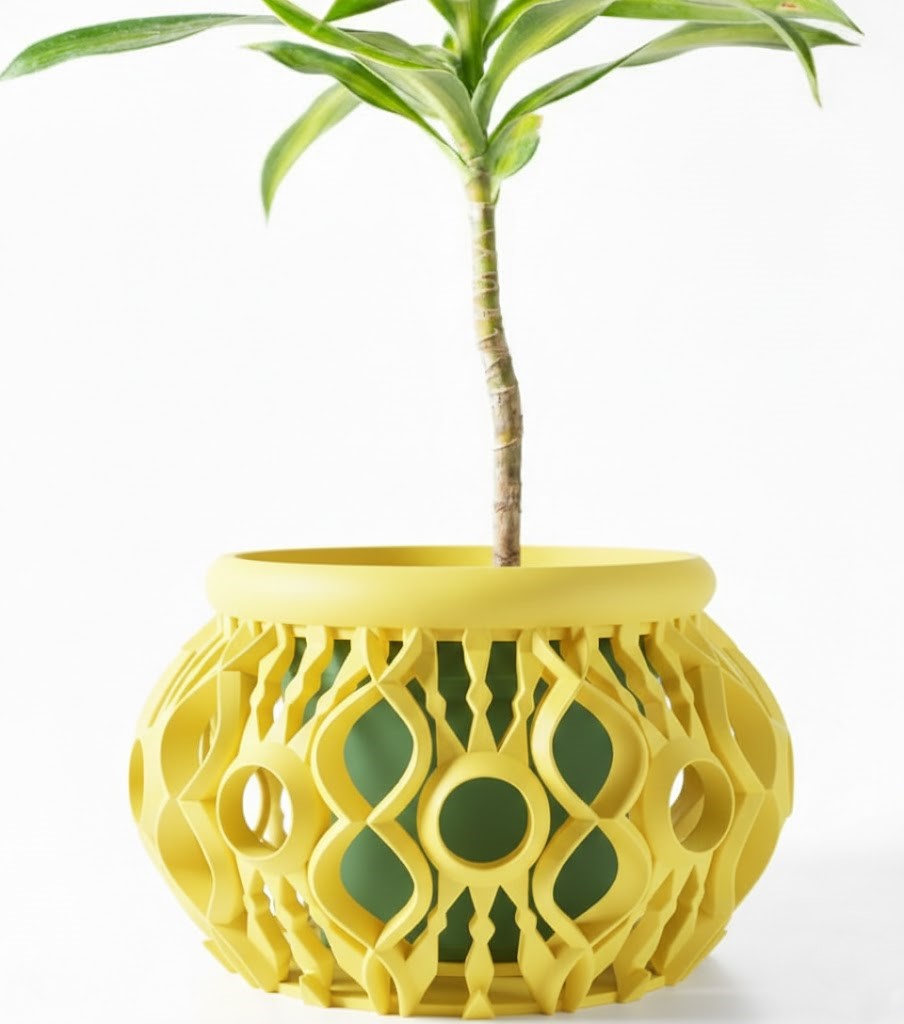 Lyren 3D Orchideen-Pflanztopf – Kunstvolle Geometrie für stilvolle Pflanzenpräsentation