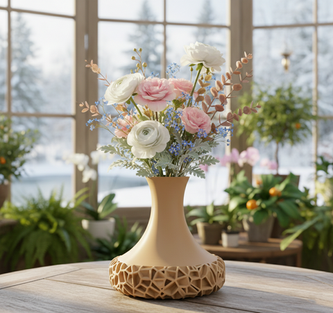 Vase "Vomo" – Modernes Design mit geometrischer Basisstruktur