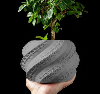 3D Pflanztopf „Muschel“ – Skulpturale Eleganz in Spiralform
