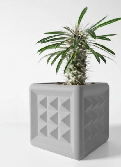 3D Pflanztopf „Novo“ – Geometrie in kubischer Klarheit