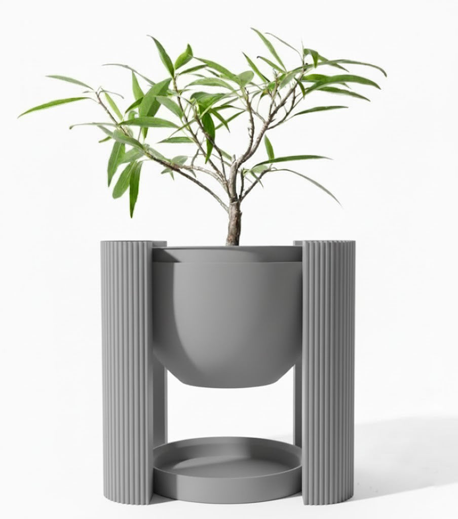 Der Avor – Minimalistischer 3D-Pflanztopf mit architektonischem Sockel