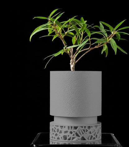 Vori 2.0 Pflanztopf – Urbaner Zylinder trifft filigranes 3D-Sockeldesign