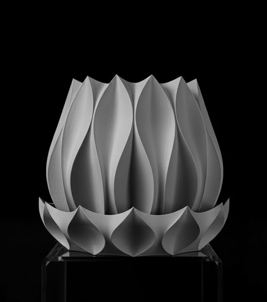 Abyssal Planter Pot 2 Die skulpturale Wellen Schale 3D-Pflanztopf