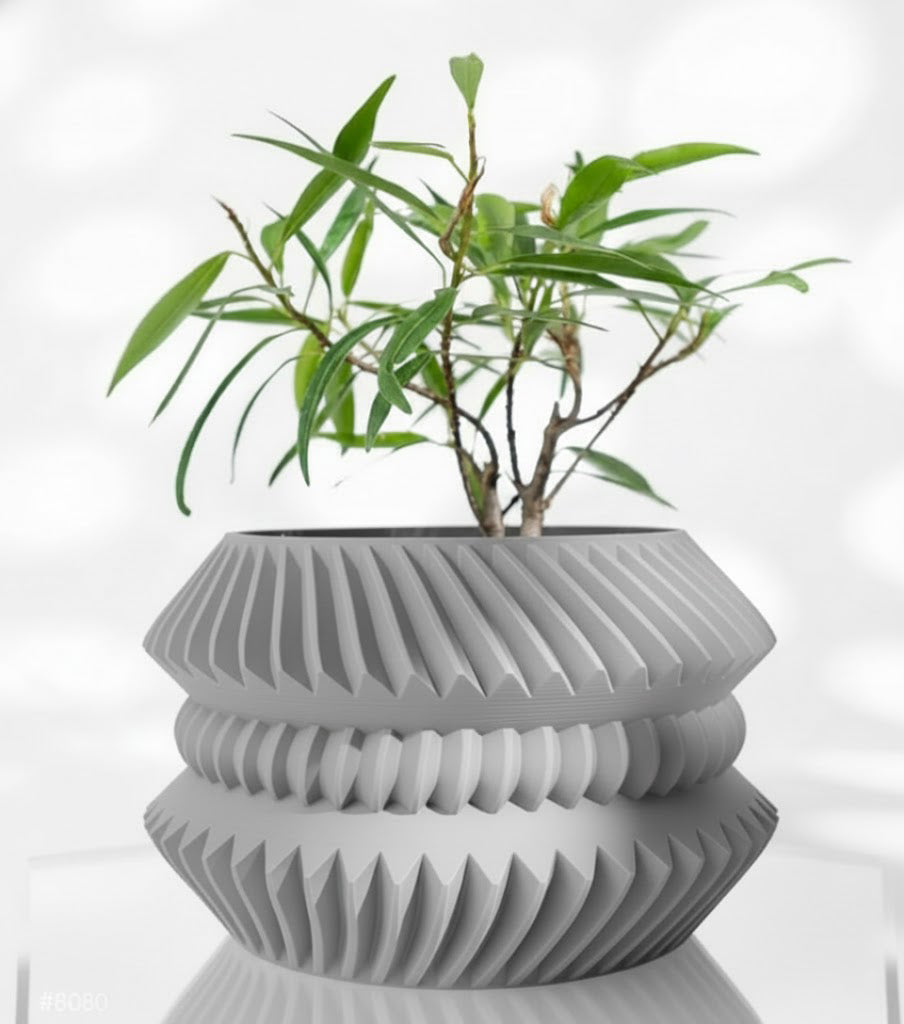 Der Jako – Futuristischer 3D-Pflanztopf mit rhythmischer Struktur