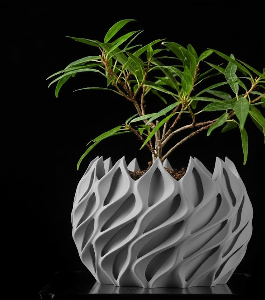 Gedrehter – Der skulpturale 3D-Pflanztopf in Bewegung