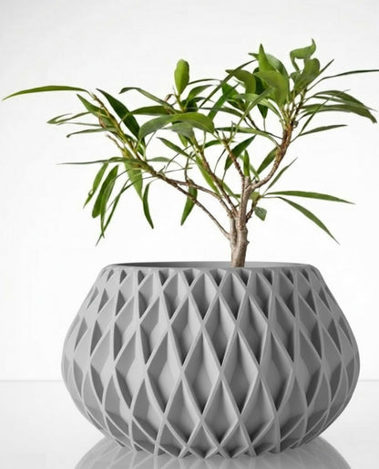 Der Rivio – 3D-Pflanztopf mit rautenartiger Gitterstruktur