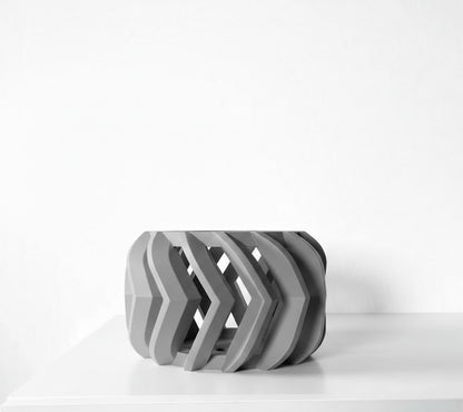 Garni Pflanztopf – Dynamischer 3D-Orchideentopf mit markanter Chevron-Struktur und Belüftungssystem