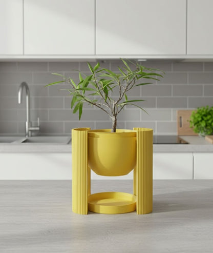 Der Avor – Minimalistischer 3D-Pflanztopf mit architektonischem Sockel