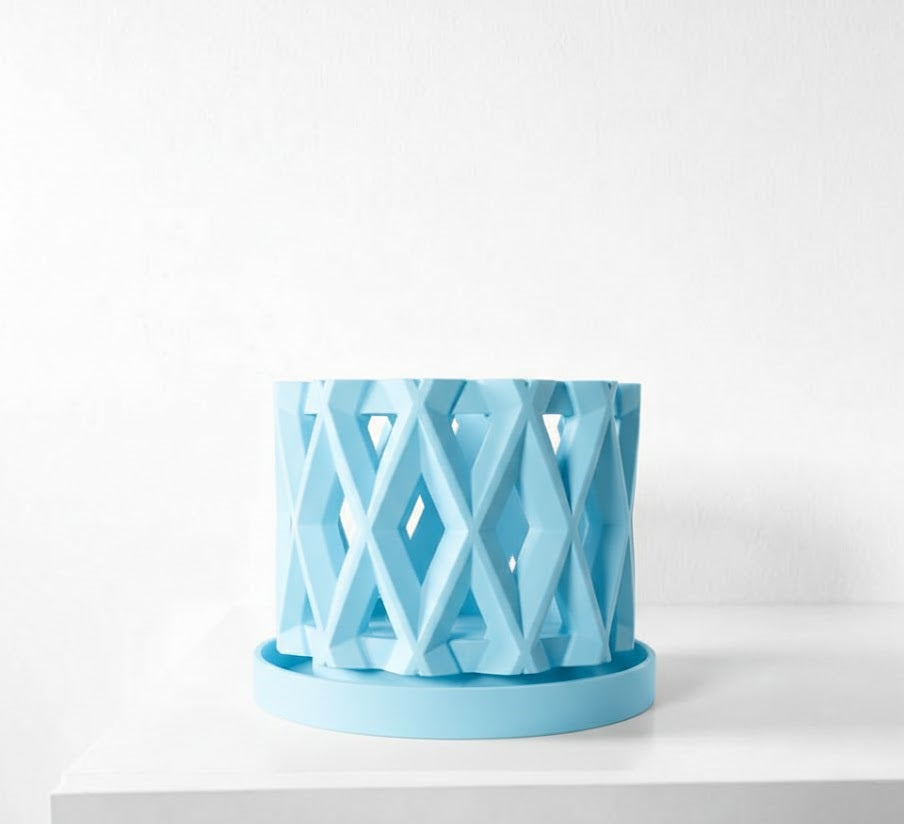Alune Pflanztopf – Geometrischer 3D-Orchideentopf mit Rautenmuster und optimaler Belüftung