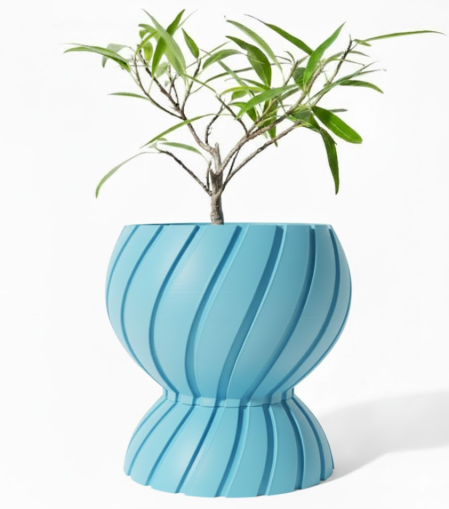 Der Maki – Zeitloser 3D-Pflanztopf mit dynamischer Spiralstruktur