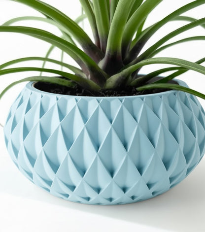 Cinor Pflanztopf – Skulpturaler 3D-Pflanztopf mit facettenreichem Diamantmuster