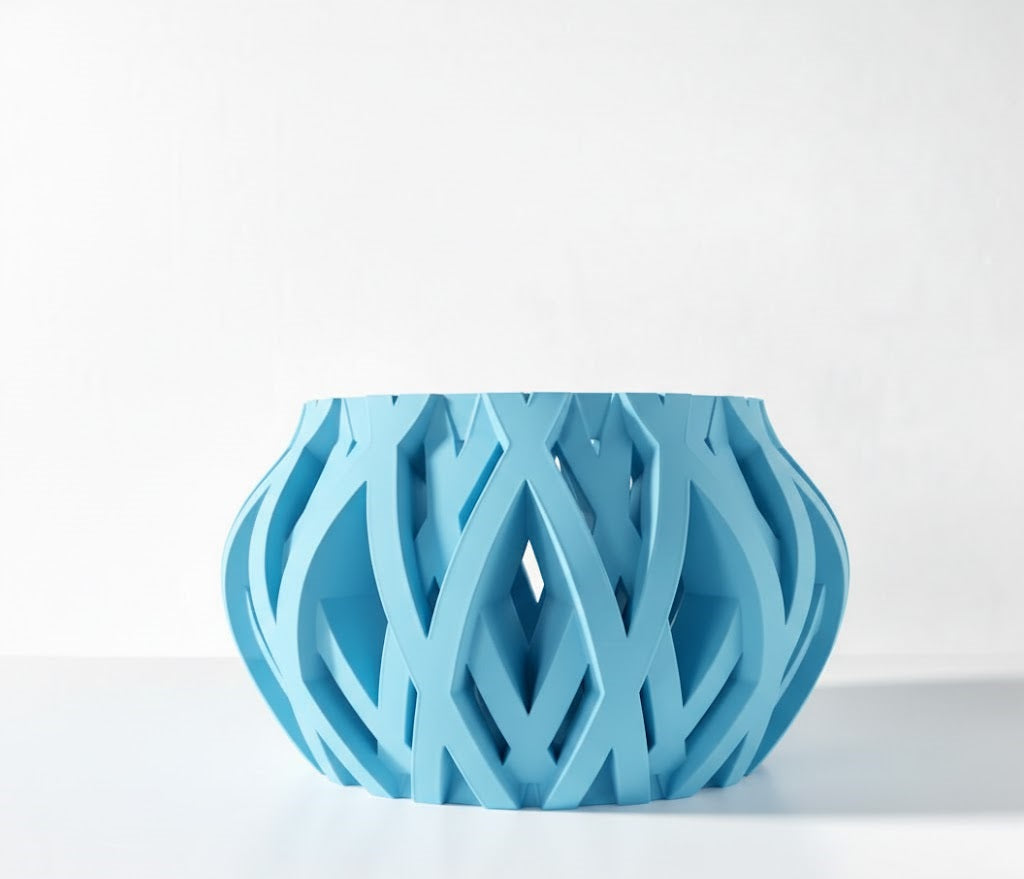 Rimo Pflanztopf – Organischer 3D-Orchideentopf mit verschlungenem Belüftungsdesign und Abtropfschale