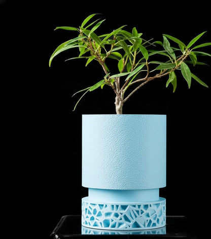 Vori 2.0 Pflanztopf – Urbaner Zylinder trifft filigranes 3D-Sockeldesign
