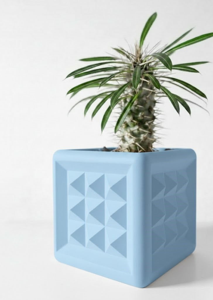 3D Pflanztopf „Novo“ – Geometrie in kubischer Klarheit