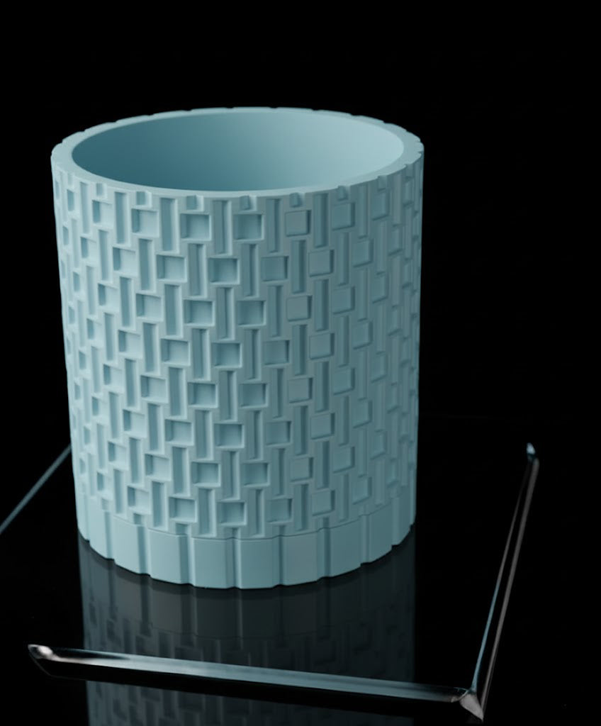 Fliesenpflanztopf – Geometrische Eleganz in 3D-Form
