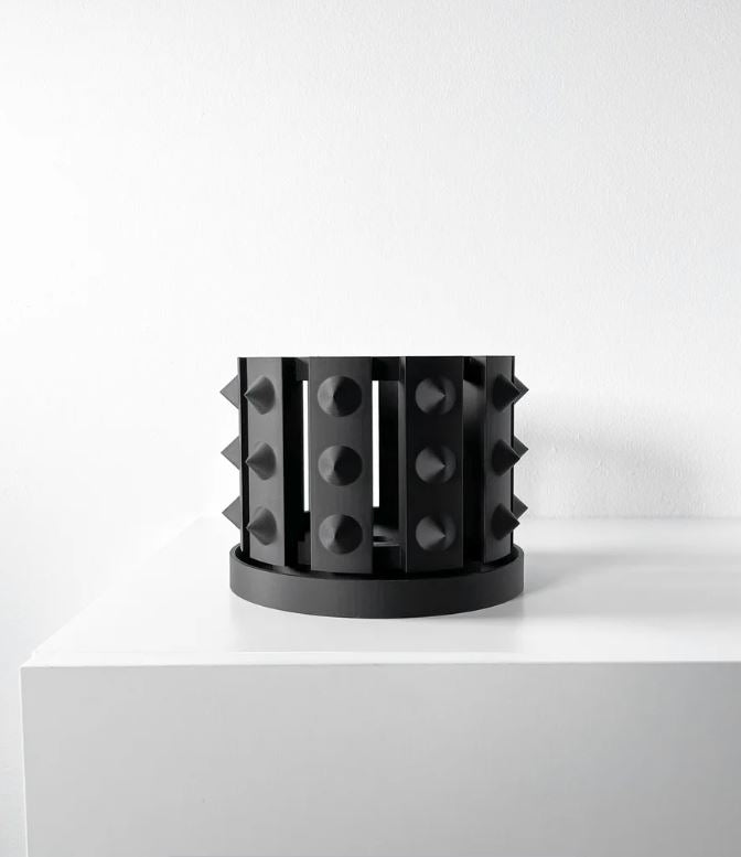 Irvox Pflanztopf – Unkonventioneller 3D-Orchideentopf mit markanter Noppenstruktur und Abtropfschale