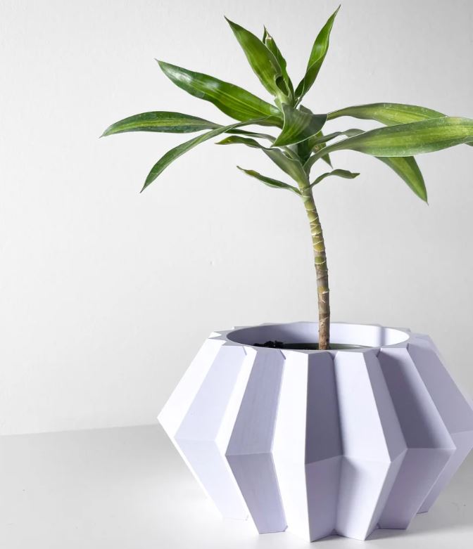 Pflanztopf „Jun“ – Geometrische Harmonie in 3D-Design