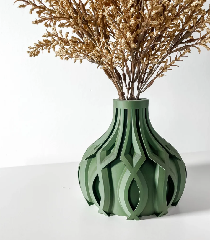Vase „Linse-Kurzvase“ – Organische Eleganz in kompakter Form