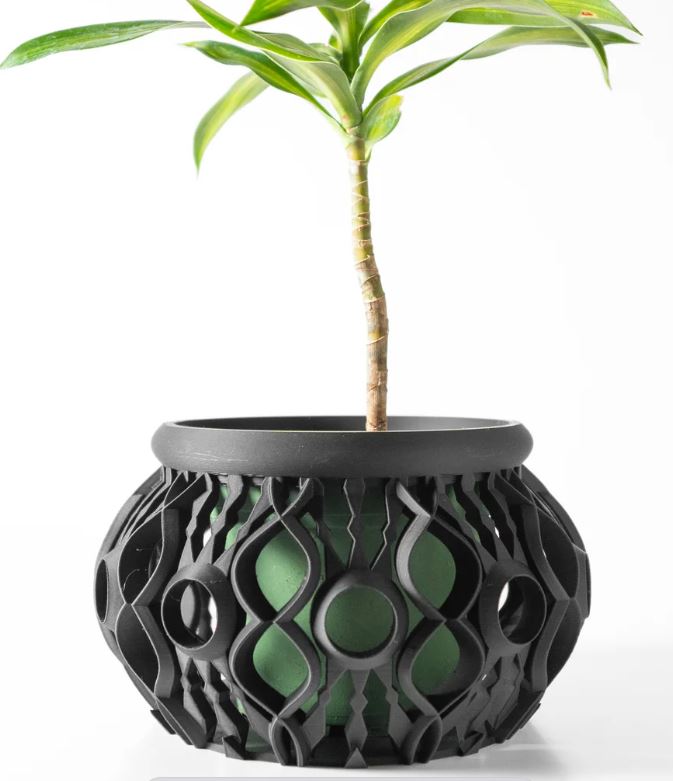Lyren 3D Orchideen-Pflanztopf – Kunstvolle Geometrie für stilvolle Pflanzenpräsentation