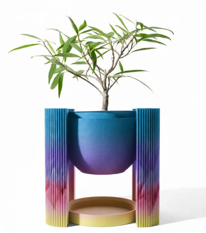 Der Avor – Minimalistischer 3D-Pflanztopf mit architektonischem Sockel