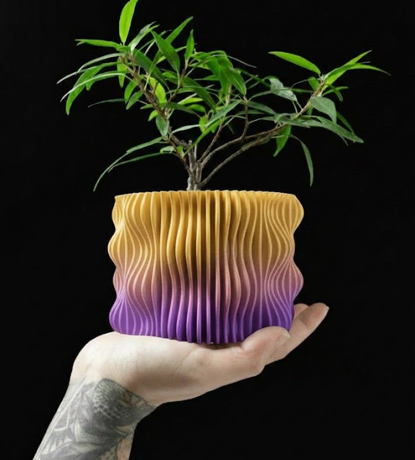 3D Pflanztopf „Muxel“ – Wellenform trifft Präzision