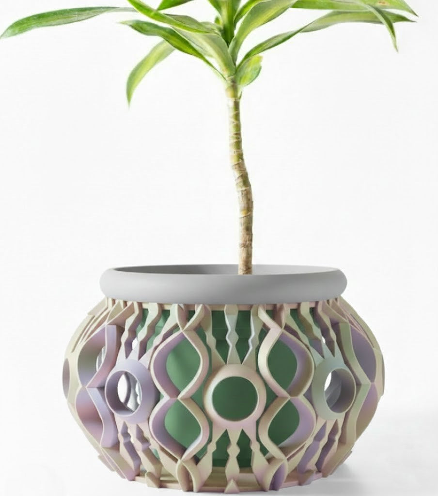 Lyren 3D Orchideen-Pflanztopf – Kunstvolle Geometrie für stilvolle Pflanzenpräsentation