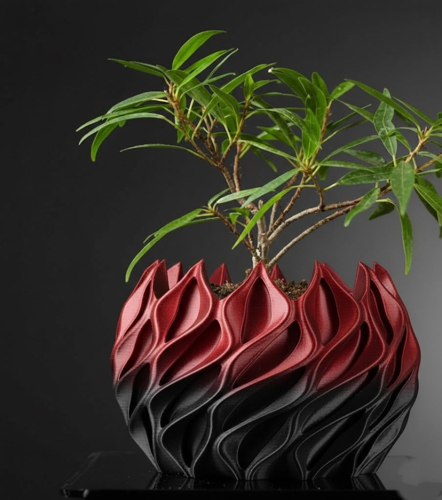 Gedrehter – Der skulpturale 3D-Pflanztopf in Bewegung