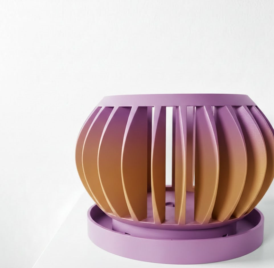 Rene Pflanztopf – Offener 3D-Orchideentopf mit integriertem Belüftungssystem und Abtropfschale