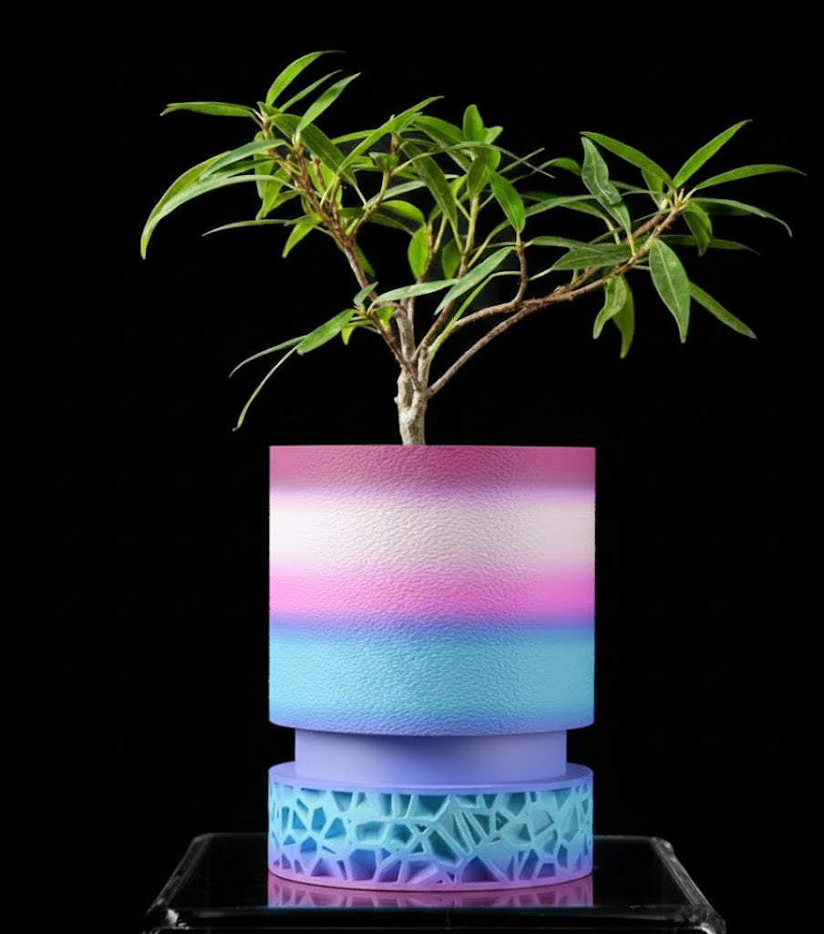Vori 2.0 Pflanztopf – Urbaner Zylinder trifft filigranes 3D-Sockeldesign