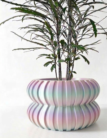 Wali 3D Pflanztopf – Skulpturales Volumen mit futuristischer Textur