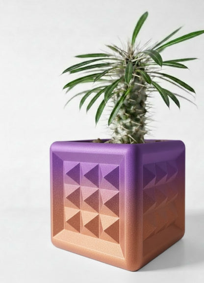 3D Pflanztopf „Novo“ – Geometrie in kubischer Klarheit