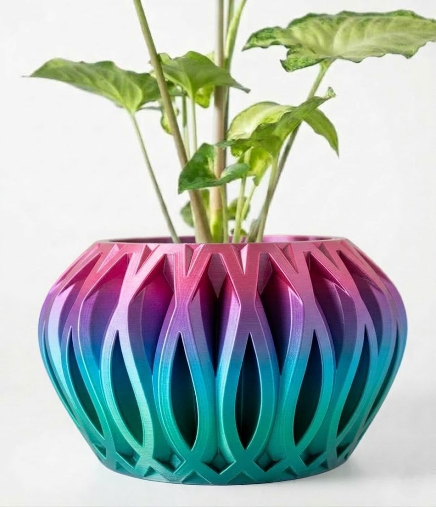 Serik Pflanztopf – Geschlossenes 3D-Kunstwerk für stilvolle Begrünung