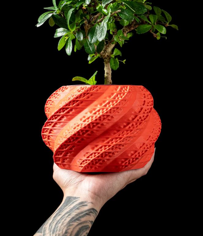 3D Pflanztopf „Muschel“ – Skulpturale Eleganz in Spiralform
