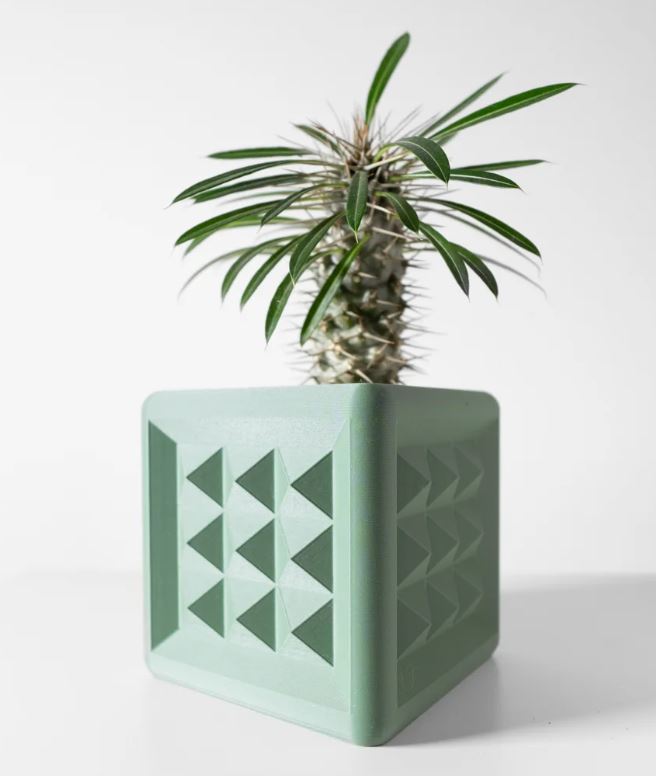 3D Pflanztopf „Novo“ – Geometrie in kubischer Klarheit