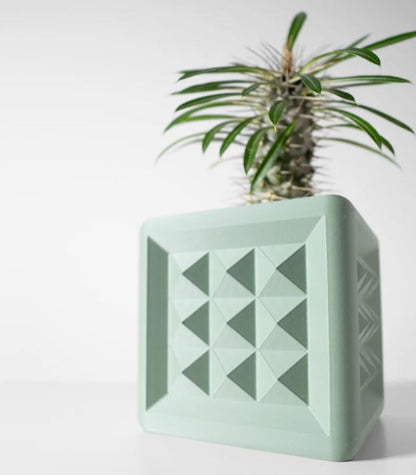 3D Pflanztopf „Novo“ – Geometrie in kubischer Klarheit
